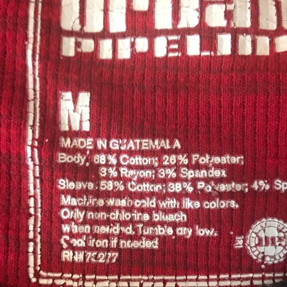 Urban Pipeline Mens 2-Tone Long Sleeve Shirt, Red & Gray, Size Medium - Picture 5 of 5